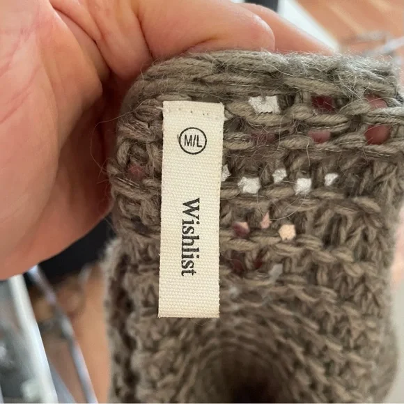 Wishlist Green Chunky Open Cable Knit Dolman Sleeve Cardigan Sweater Size M/L - Picture 9 of 11